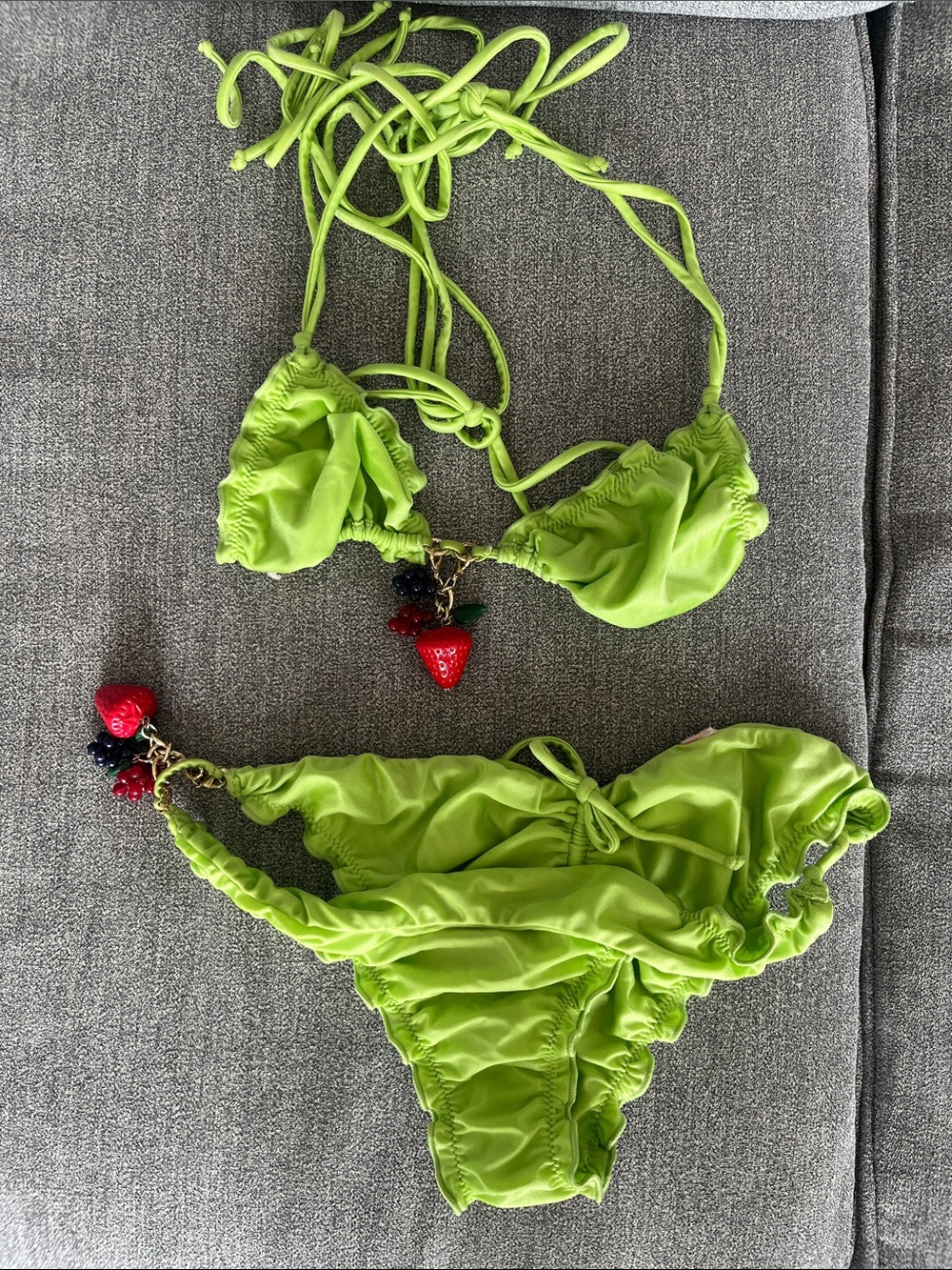 RARE!!! Angel Provocateur Berry Embellished Bikini Set From Euphoria TV show - Picture 4 of 5